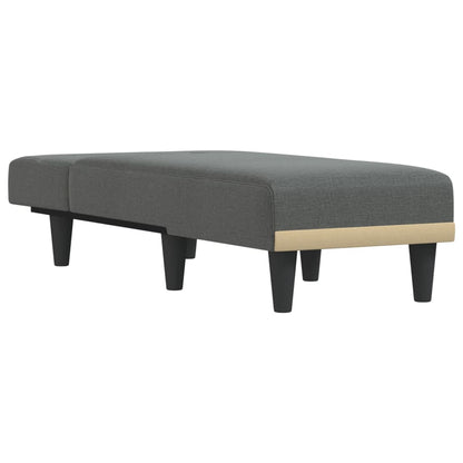 vidaXL Chaise Longue in Tessuto Grigio Scuro