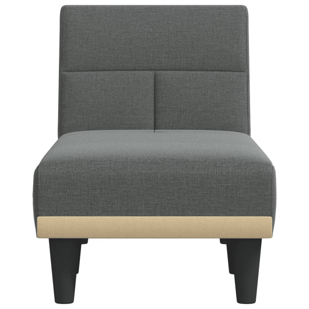 vidaXL Chaise Longue in Tessuto Grigio Scuro