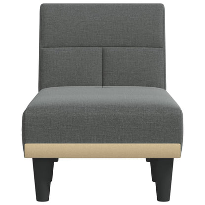 vidaXL Chaise Longue in Tessuto Grigio Scuro