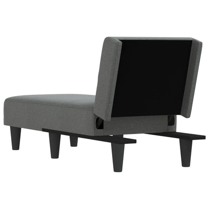 vidaXL Chaise Longue in Tessuto Grigio Scuro