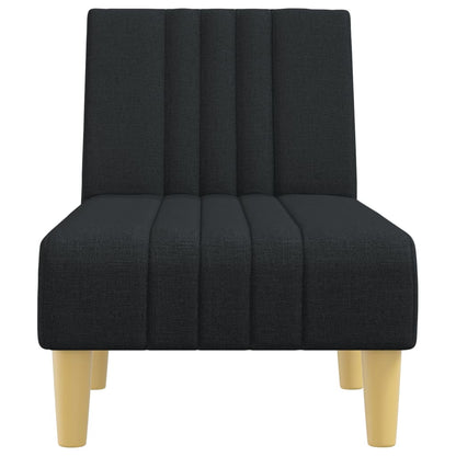 vidaXL Chaise Longue in Tessuto Nero