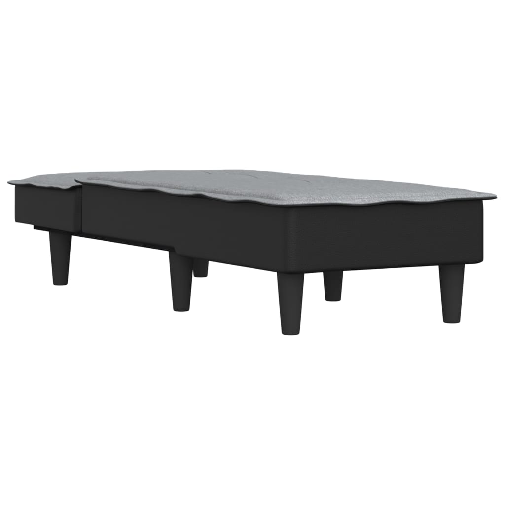 vidaXL Chaise Longue in Tessuto Grigio Chiaro