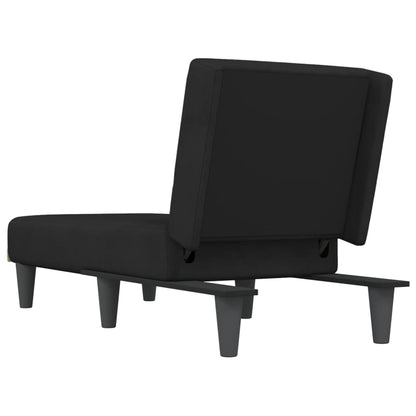 vidaXL Chaise Longue in Velluto Nero