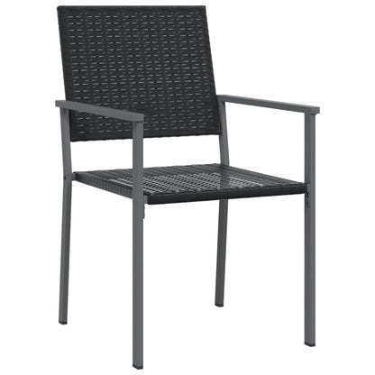 vidaXL Sedie da Giardino 4 pz Nere 54x62,5x89 cm in Polyrattan