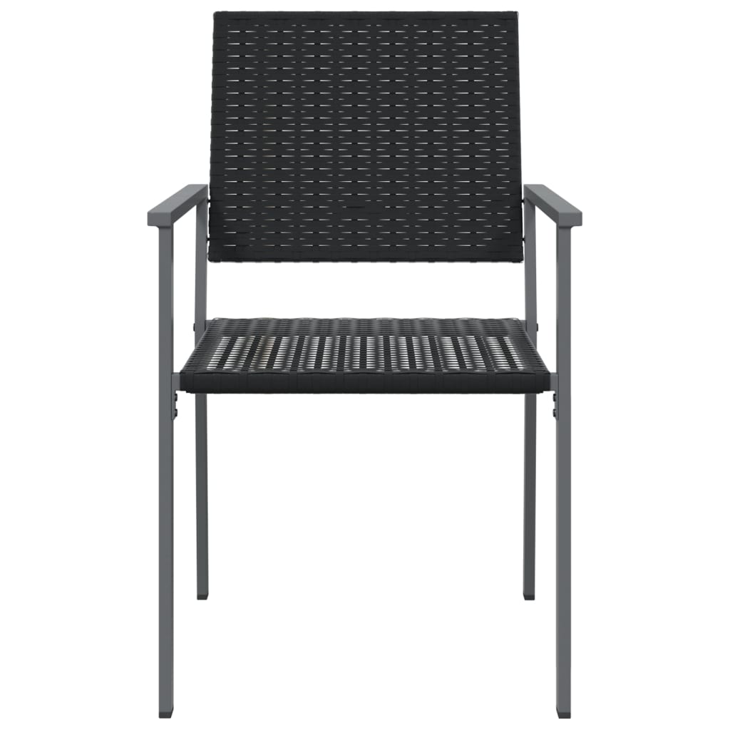 vidaXL Sedie da Giardino 4 pz Nere 54x62,5x89 cm in Polyrattan