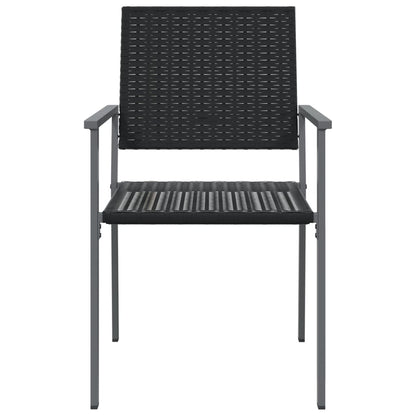 vidaXL Sedie da Giardino 4 pz Nere 54x62,5x89 cm in Polyrattan