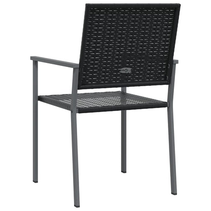 vidaXL Sedie da Giardino 4 pz Nere 54x62,5x89 cm in Polyrattan