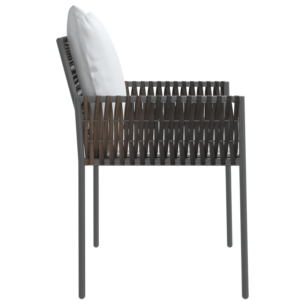 vidaXL Sedie da Giardino con Cuscini 6pz Marroni 54x61x83cm Polyrattan