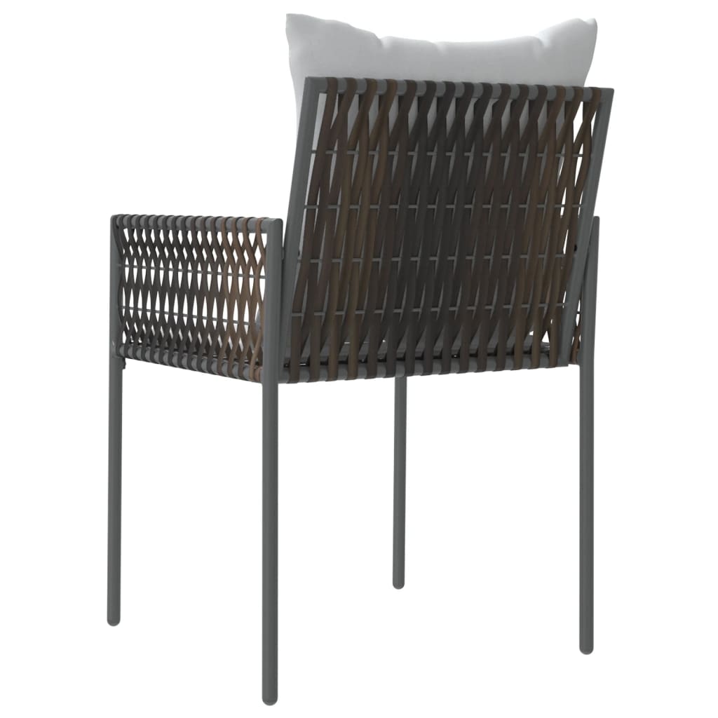 vidaXL Sedie da Giardino con Cuscini 6pz Marroni 54x61x83cm Polyrattan