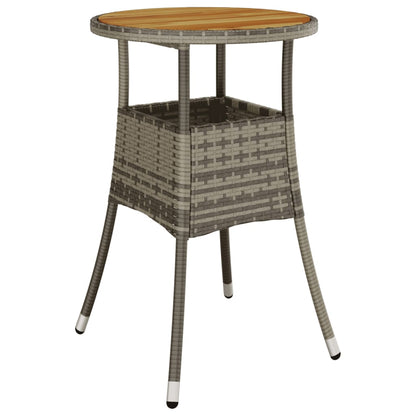 vidaXL Set Bistrò da Giardino 3 pz con Cuscini in Polyrattan Grigio