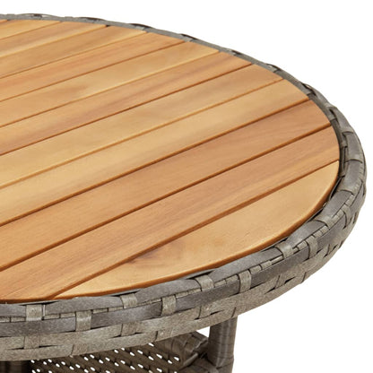 vidaXL Set Bistrò da Giardino 3 pz con Cuscini in Polyrattan Grigio