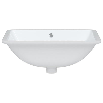 vidaXL Lavandino da Bagno Bianco 52x38,5x19,5 cm Rettangolare Ceramica