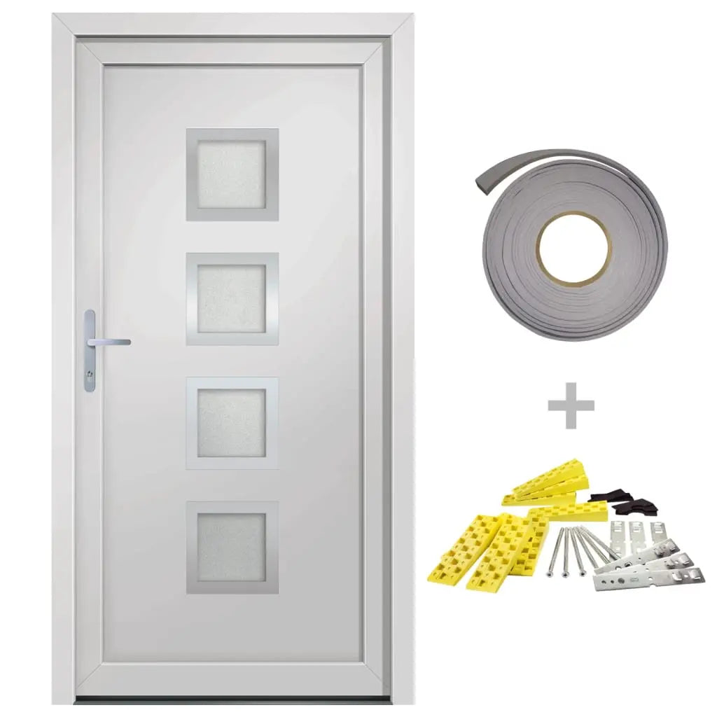 vidaXL Porta Ingresso Bianca 98x208 cm in PVC VIDAXL