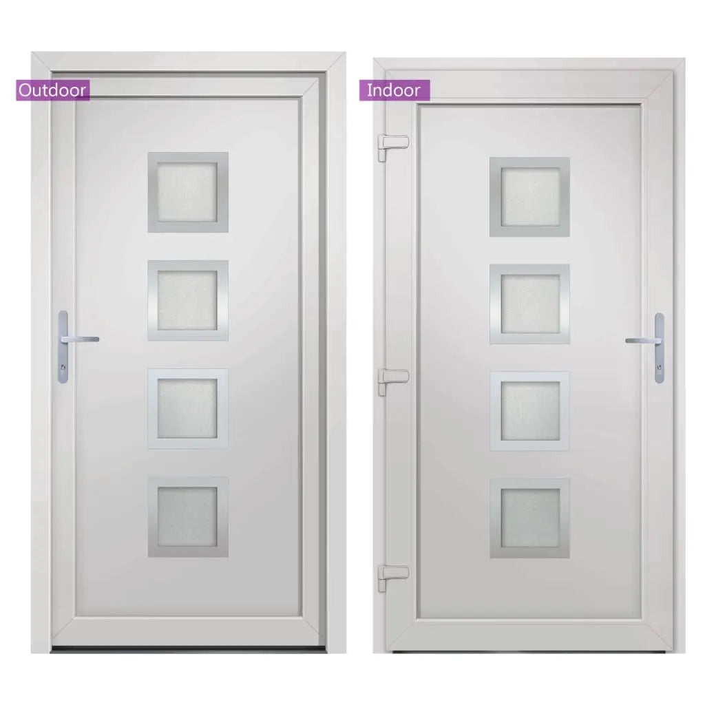 vidaXL Porta Ingresso Bianca 98x208 cm in PVC VIDAXL