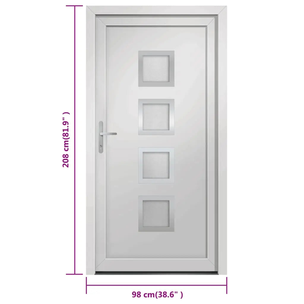 vidaXL Porta Ingresso Bianca 98x208 cm in PVC VIDAXL