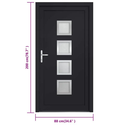 vidaXL Porta Ingresso Antracite 88x200 cm in PVC VIDAXL