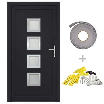 vidaXL Porta Ingresso Antracite 98x190 cm in PVC VIDAXL