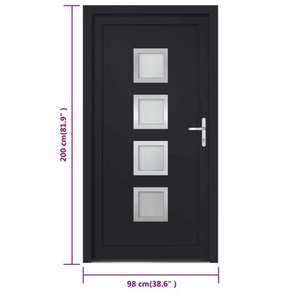 vidaXL Porta Ingresso Antracite 98x200 cm in PVC
