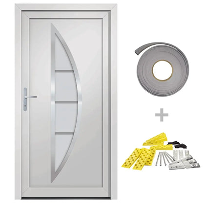 vidaXL Porta Ingresso Bianca 88x200 cm in PVC VIDAXL