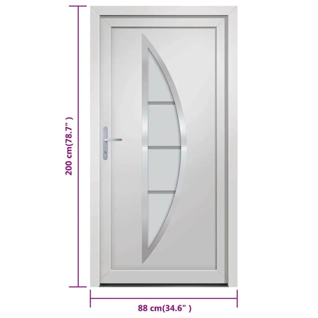 vidaXL Porta Ingresso Bianca 88x200 cm in PVC VIDAXL