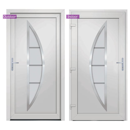 vidaXL Porta Ingresso Bianca 98x190 cm in PVC