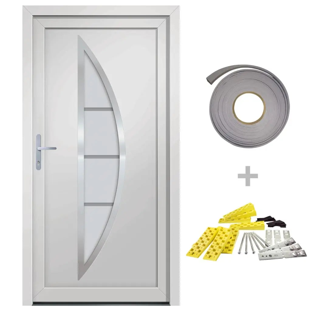 vidaXL Porta Ingresso Bianca 98x200 cm in PVC VIDAXL