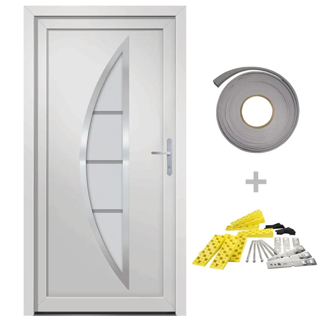 vidaXL Porta Ingresso Bianca 98x190 cm in PVC VIDAXL