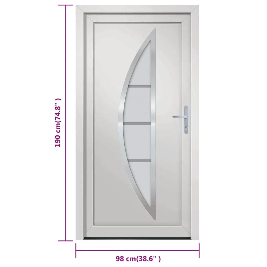 vidaXL Porta Ingresso Bianca 98x190 cm in PVC VIDAXL