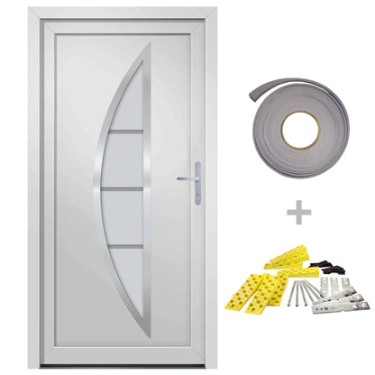 vidaXL Porta Ingresso Bianca 98x200 cm in PVC