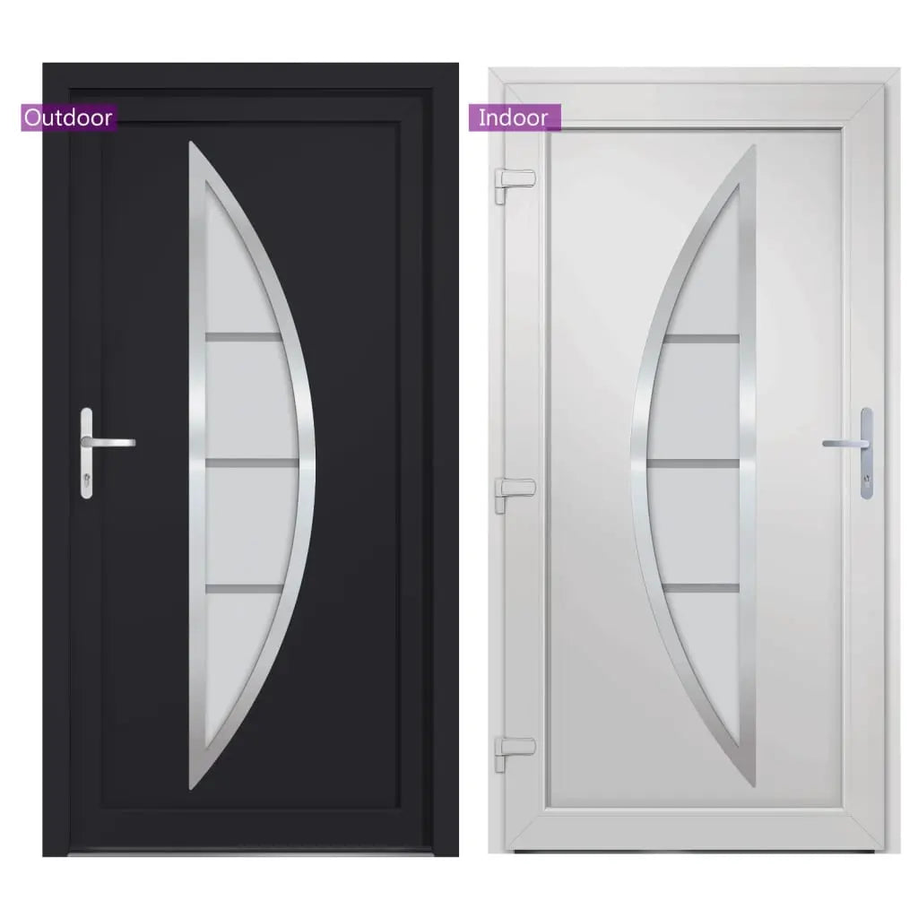 vidaXL Porta Ingresso Antracite 98x200 cm in PVC VIDAXL
