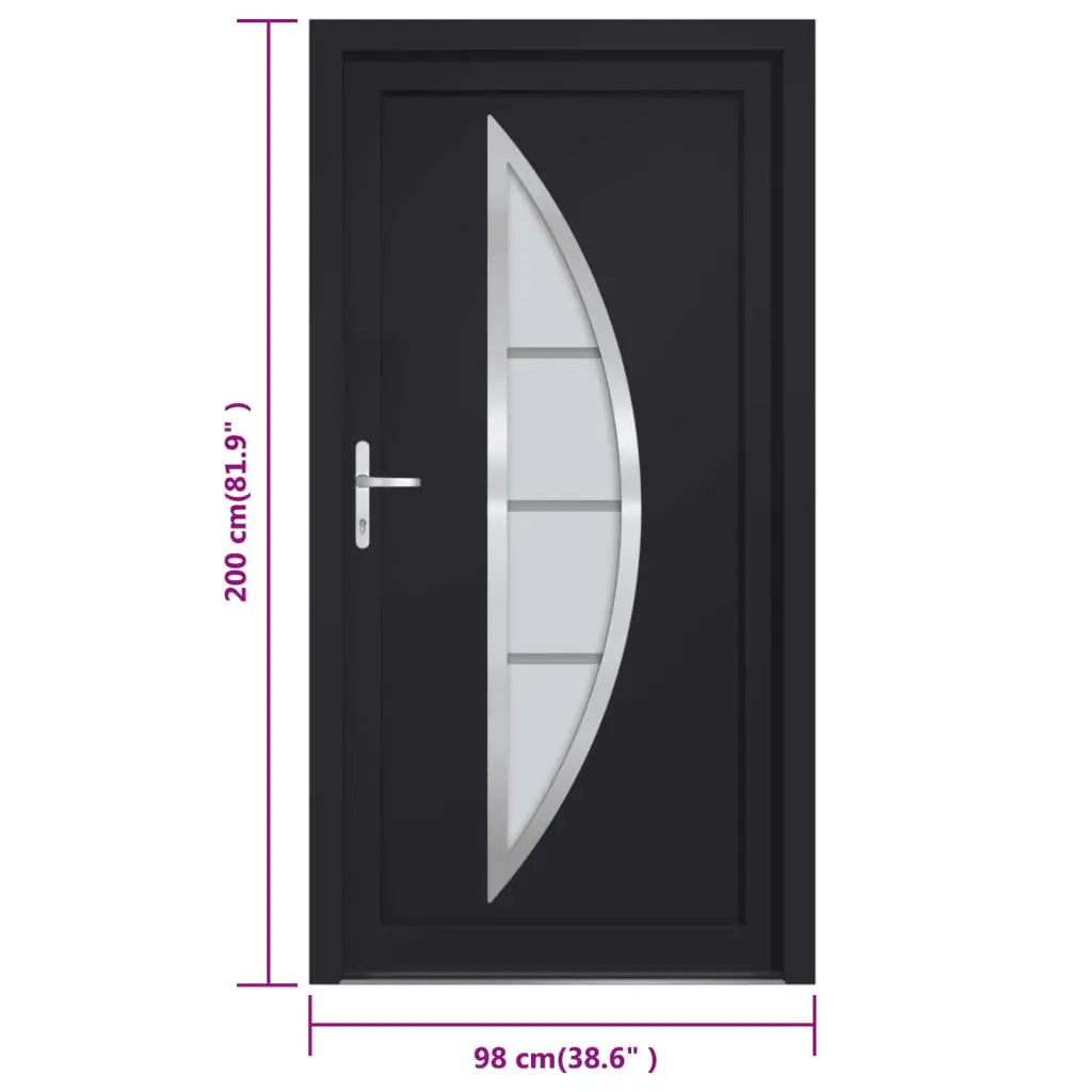 vidaXL Porta Ingresso Antracite 98x200 cm in PVC VIDAXL