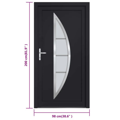 vidaXL Porta Ingresso Antracite 98x200 cm in PVC VIDAXL