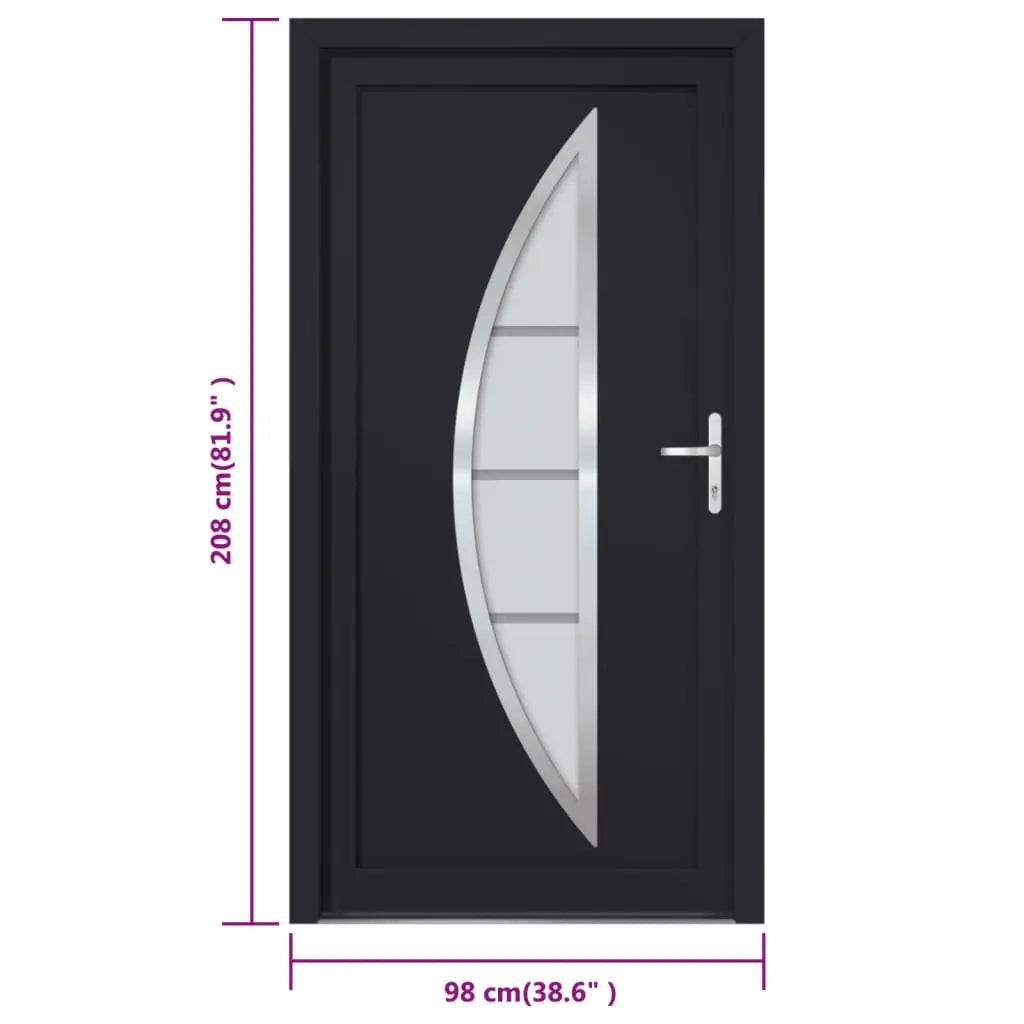 vidaXL Porta Ingresso Antracite 98x208 cm in PVC VIDAXL