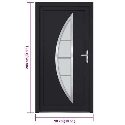 vidaXL Porta Ingresso Antracite 98x208 cm in PVC VIDAXL
