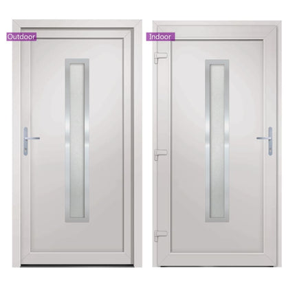 vidaXL Porta Ingresso Bianca 98x208 cm in PVC