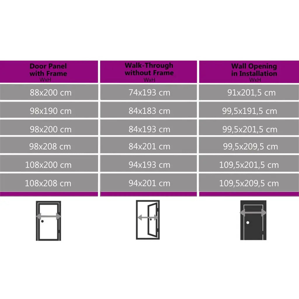 vidaXL Porta Ingresso Bianca 98x208 cm in PVC VIDAXL