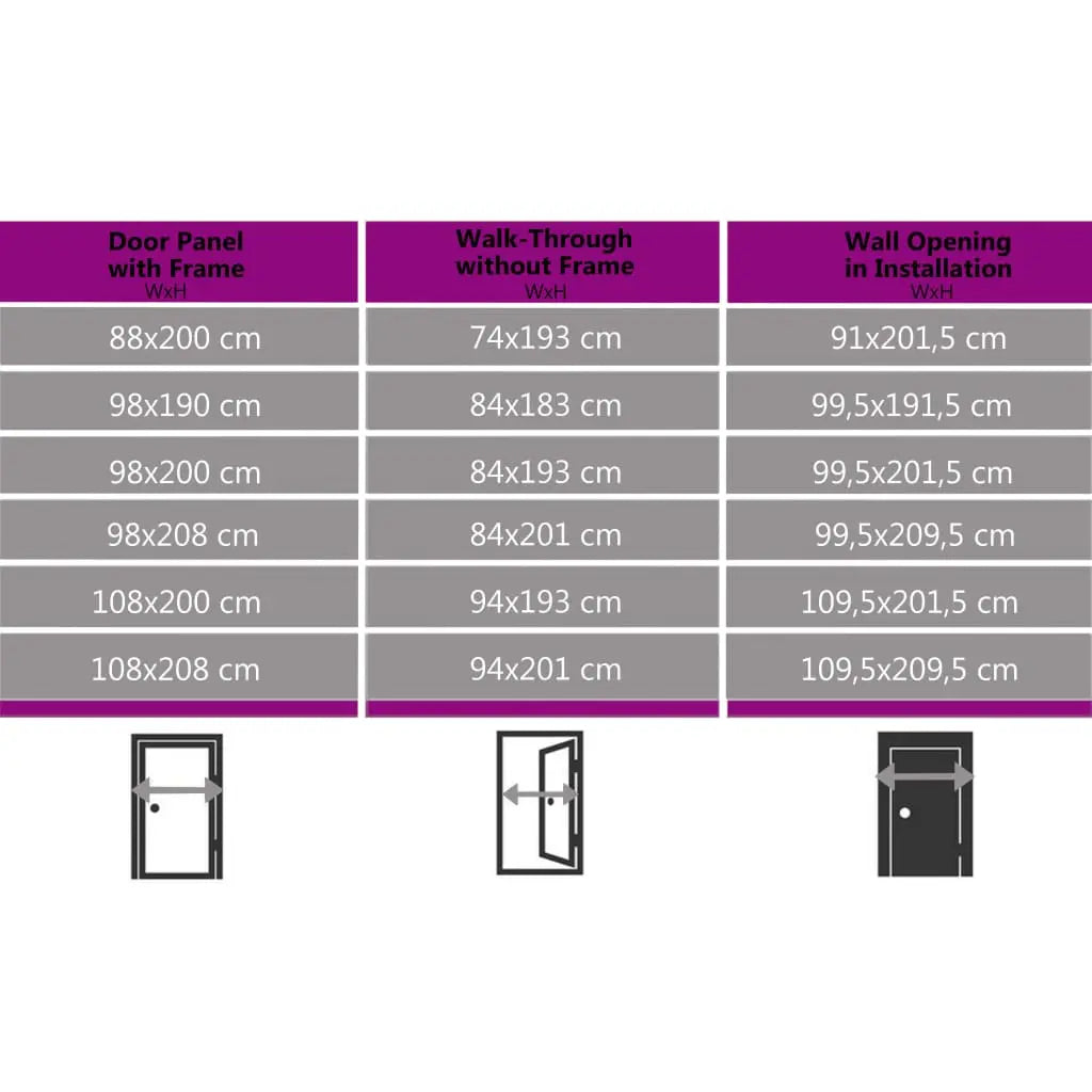 vidaXL Porta Ingresso Bianca 108x208 cm in PVC VIDAXL