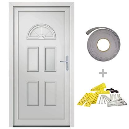 vidaXL Porta Ingresso Bianca 88x208 cm in PVC VIDAXL