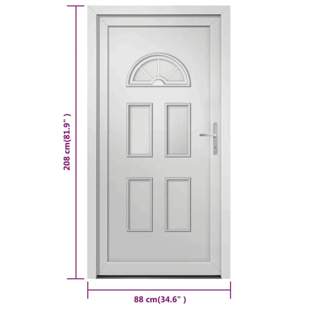 vidaXL Porta Ingresso Bianca 88x208 cm in PVC VIDAXL
