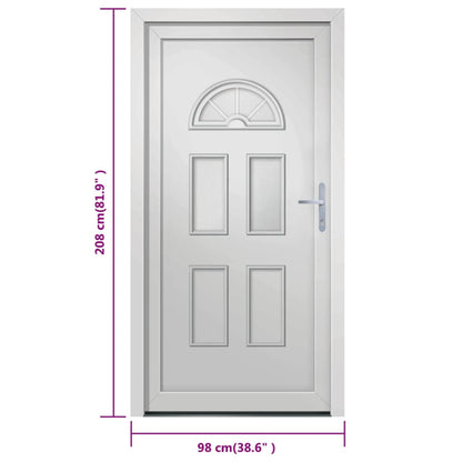 vidaXL Porta Ingresso Bianca 98x208 cm in PVC