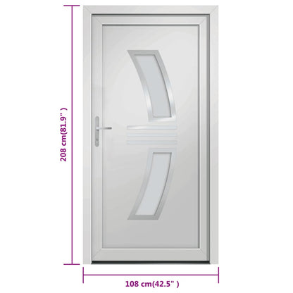 vidaXL Porta Ingresso Bianca 108x208 cm in PVC