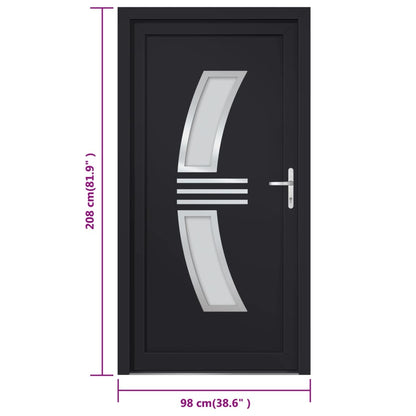 vidaXL Porta Ingresso Antracite 98x208 cm in PVC