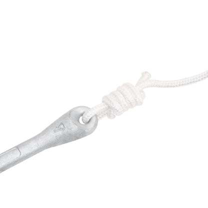 vidaXL Ancora Pieghevole con Corda Argento 4 kg Ghisa Zincata a Caldo