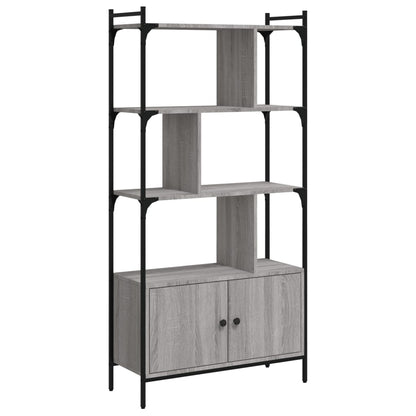 vidaXL Libreria Ante Grigio Sonoma 76,5x30x154,5 cm Legno Multistrato