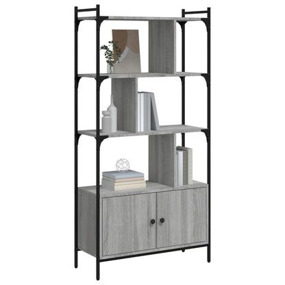 vidaXL Libreria Ante Grigio Sonoma 76,5x30x154,5 cm Legno Multistrato