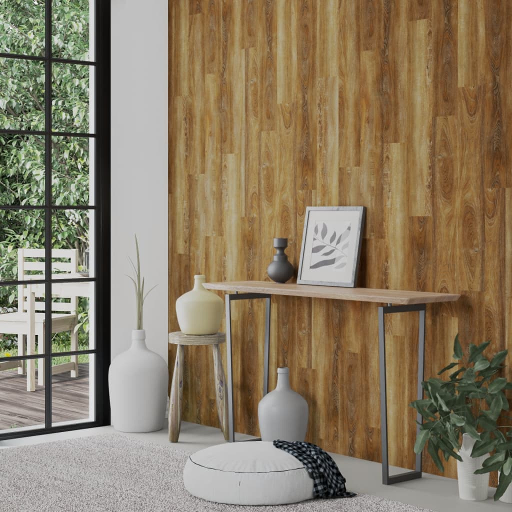 vidaXL Pannelli da Parete Effetto Legno Marrone PVC 4,12 m²