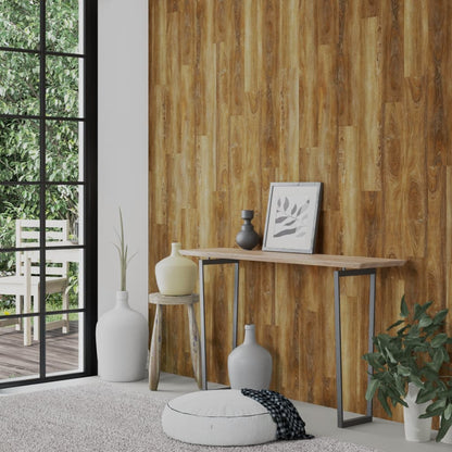 vidaXL Pannelli da Parete Effetto Legno Marrone PVC 4,12 m²