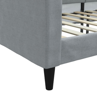 vidaXL Letto da Giorno Grigio Chiaro 90x200 cm in Tessuto