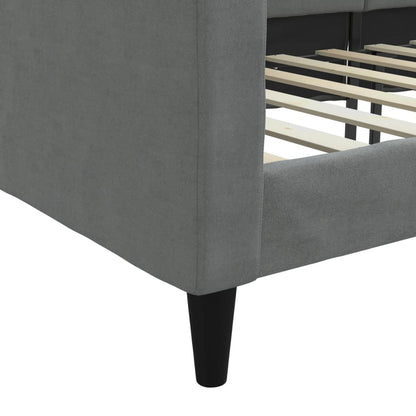 vidaXL Letto da Giorno Grigio Scuro 100x200 cm in Tessuto
