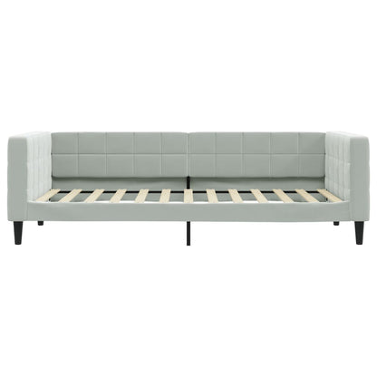 vidaXL Letto da Giorno Grigio Chiaro 100x200 cm in Velluto